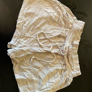 Rayon Sun Beige Textured Shorts